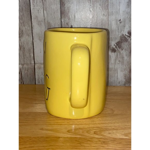 Rae Dunn Ceramic Yellow Happy Spring Easter Coffee Tea Mug Cup - Picture 2 of 7
